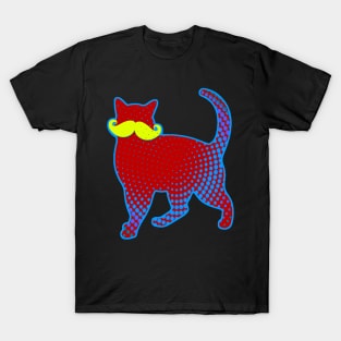 Trendy Mustache Cat T-Shirt